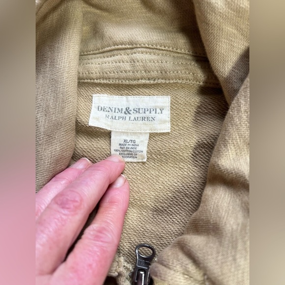 DENIM & SUPPLY Ralph Lauren Khaki cotton full zip jacket size XL - Picture 10 of 12